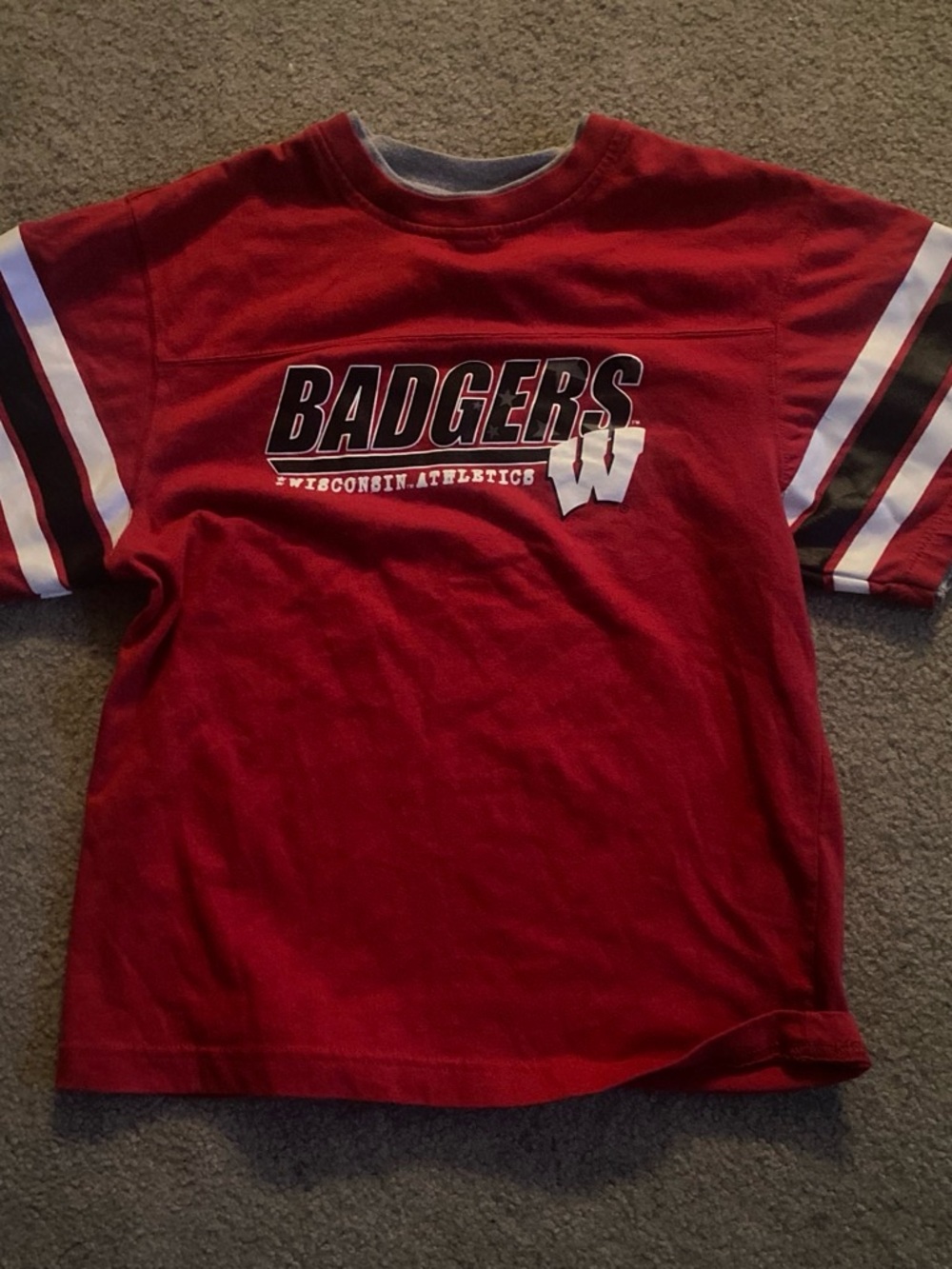 Wisconsin Badgers Red Kids Short Sleeve Tee